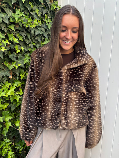 Bambi faux fur jacket - bruin
