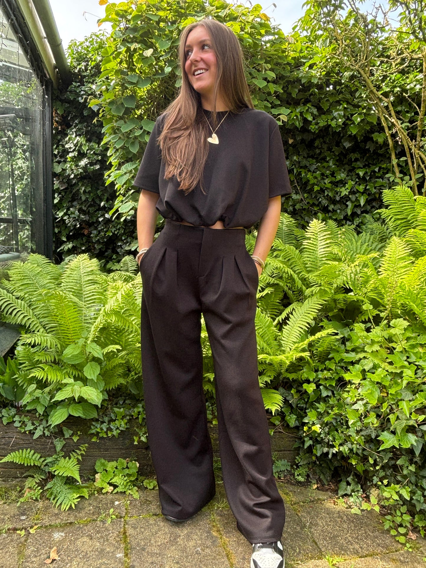 Comfy two piece set - zwart