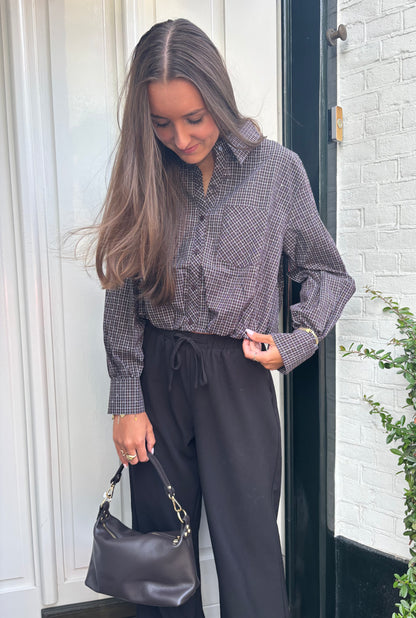 Glitter blouse - bruin