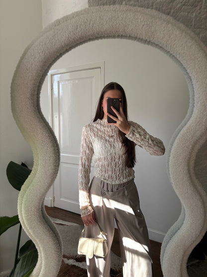 Lace top - beige