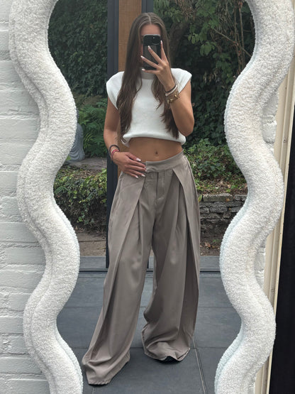 Wide leg pantalon Tall - taupe