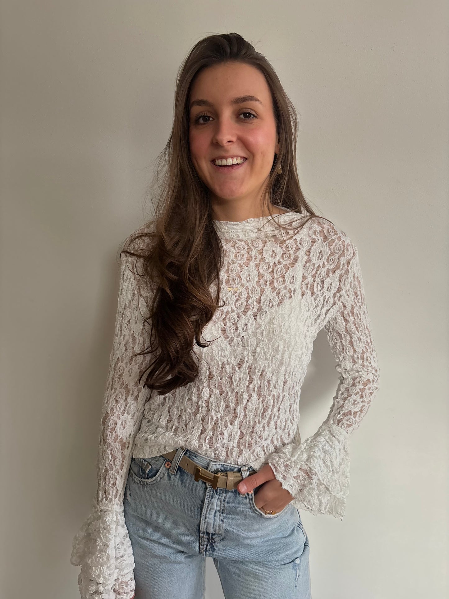 Ambika lace top - wit