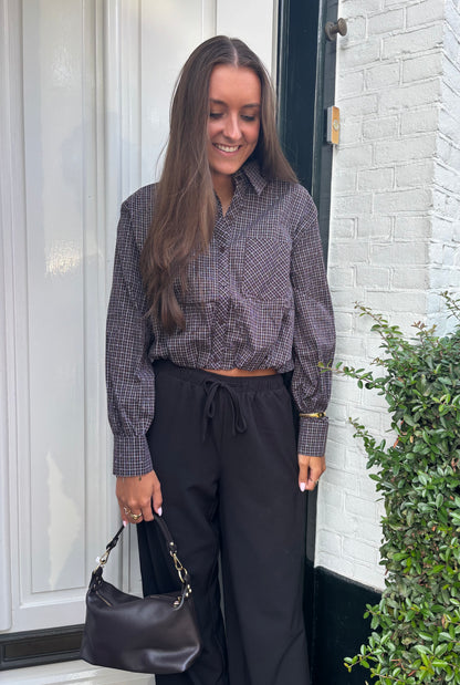Glitter blouse - bruin