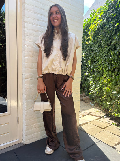 Flowy pants - donkerbruin