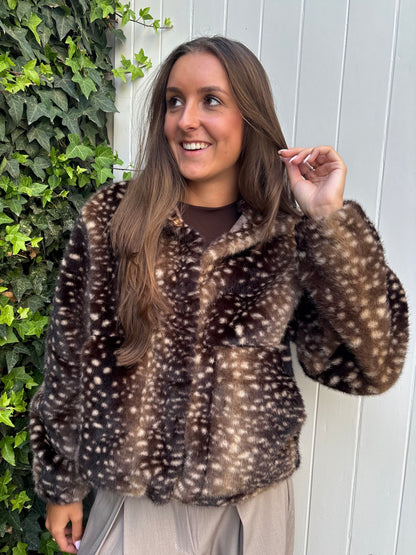 Bambi faux fur jacket - bruin