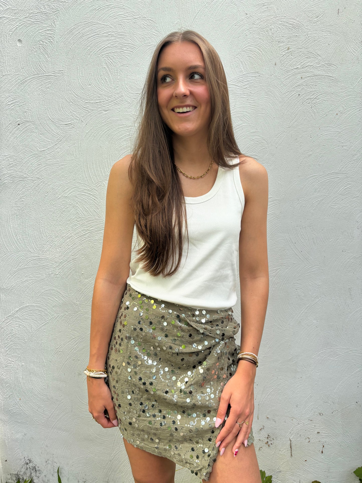 Festival skort - olijfgroen