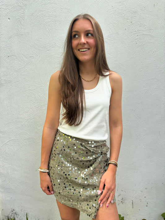 Festival skort - olijfgroen