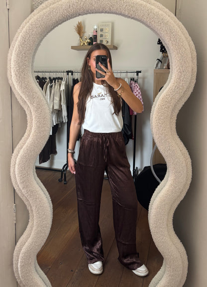 Flowy pants - donkerbruin