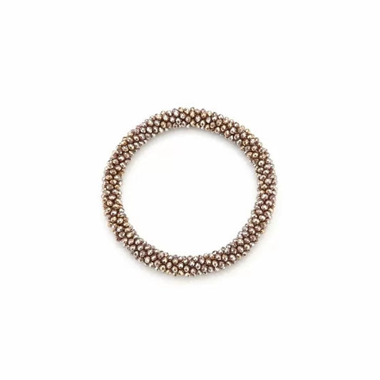 Armband kralen - khaki