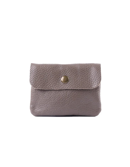 Leren portemonnee - taupe