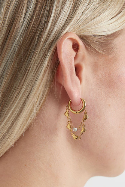 Oorbellen chain of hearts