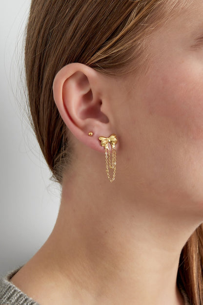 Oorbellen strikjes met hanger