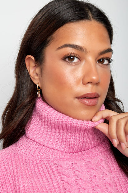 Oorbellen zwarte kralen