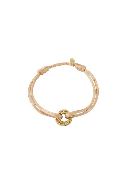 Satijnen armband knoop