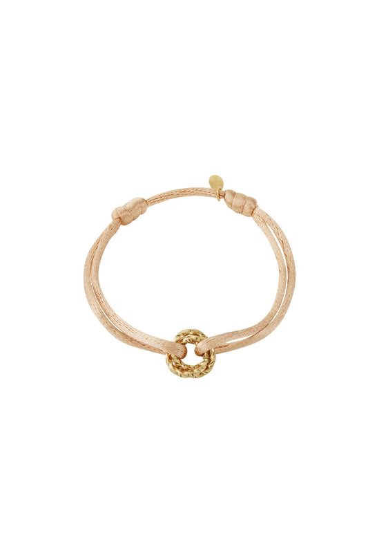 Satijnen armband knoop