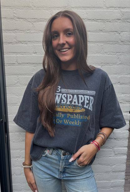 Vintage shirt - denim blauw
