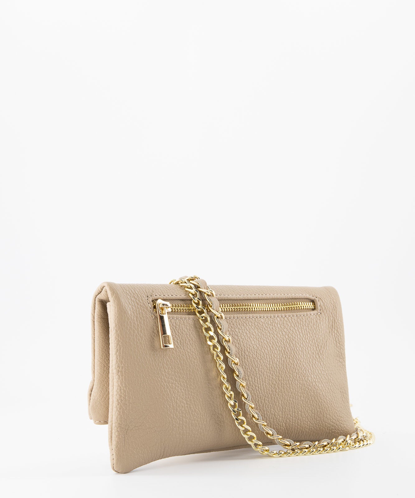 Volly leren tas - taupe