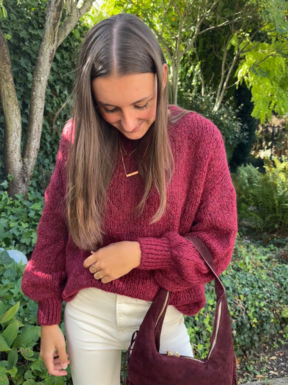 Zara comfy knit - bordeaux rood