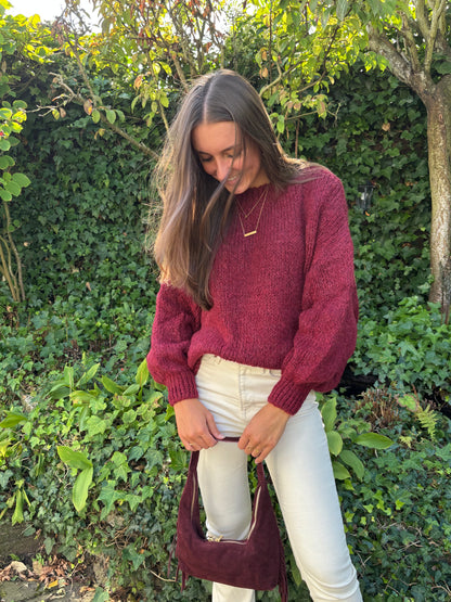 Zara comfy knit - bordeaux rood