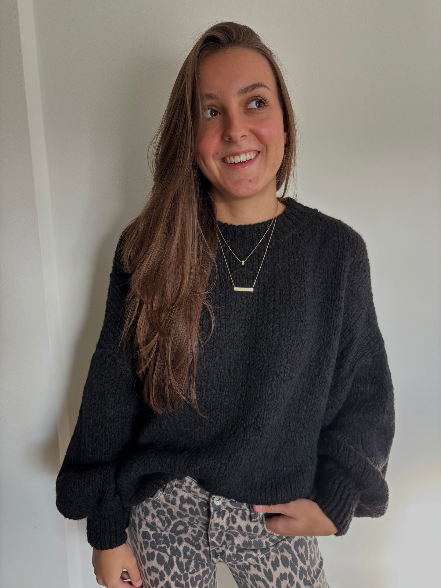 Zara comfy knit - zwart